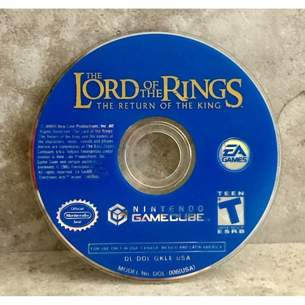 Lord of the Rings Return of the King (GameCube 2003) Disc Only Cleaned Tested